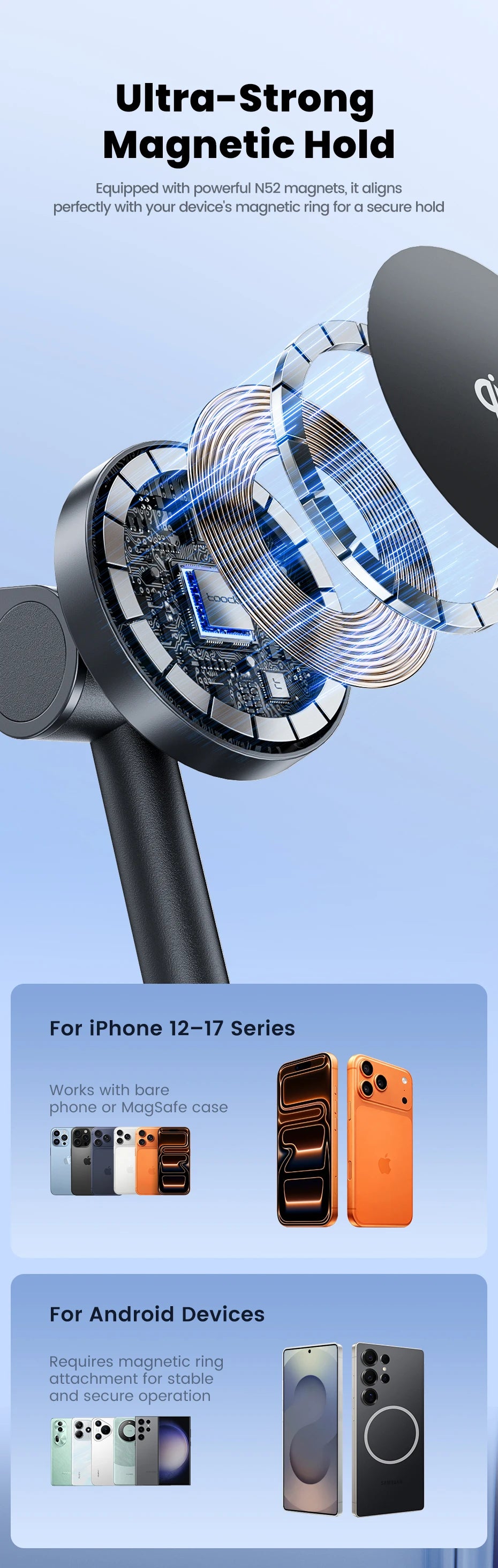 Toocki 3-in-1 Magnetic Wireless Charger 25W Qi2.2 Fast Charging Desktop Wireless Stand For iPhone 15 16 17 Apple Watch Earbuds