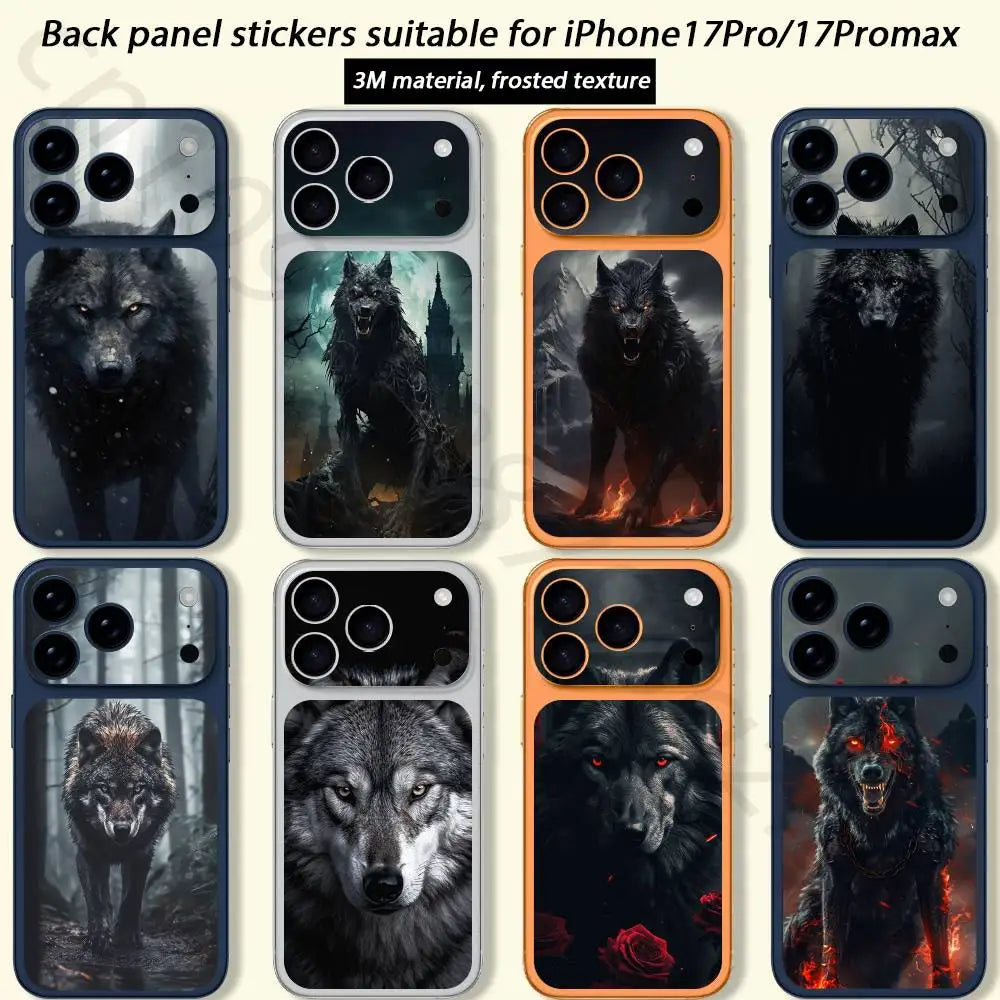 The Wolf For iPhone 17 pro Max /17 pro Full Cover Decal Skin Wrap 3D Colorful Rear Protective Sticker Film