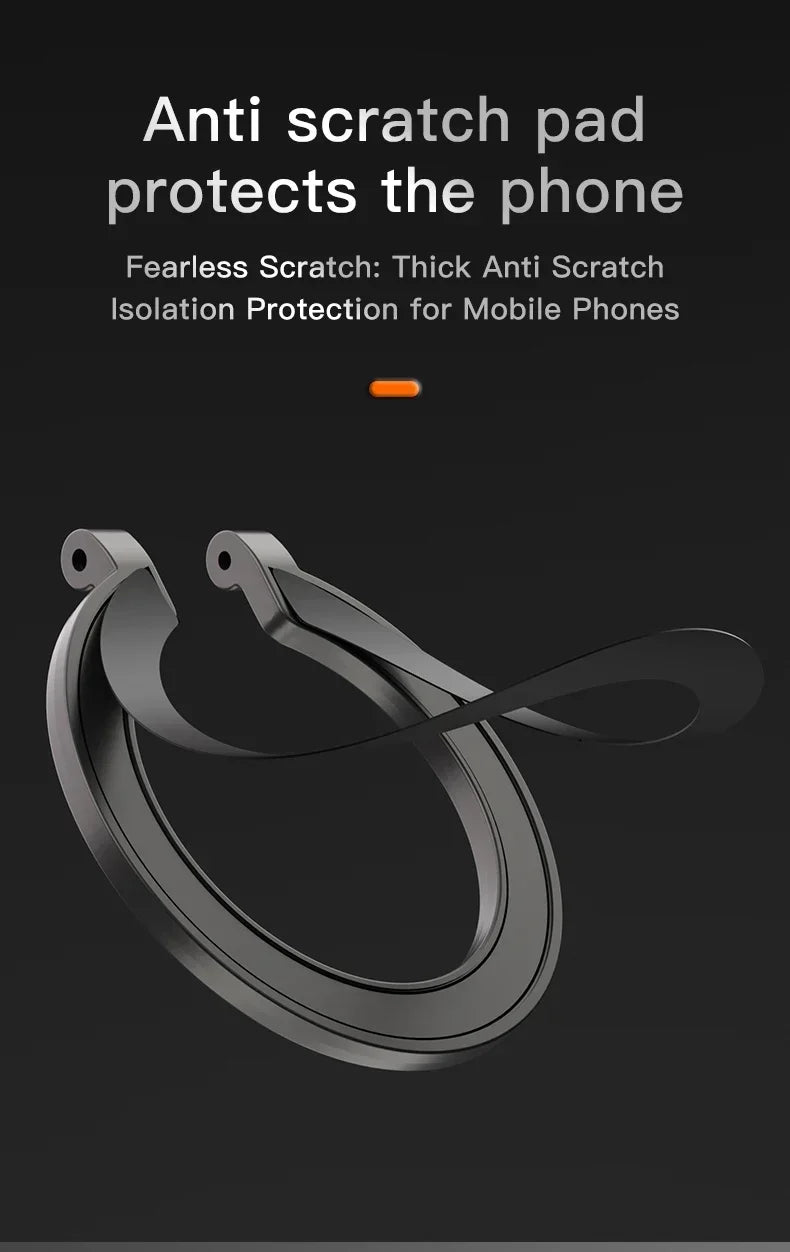 Double Sided Phone Stand Magnetic Phone Ring Holder Kickstand Magnet Grip for MagSafe iPhone 16 15 14 13 12 Pro Max Car Holder
