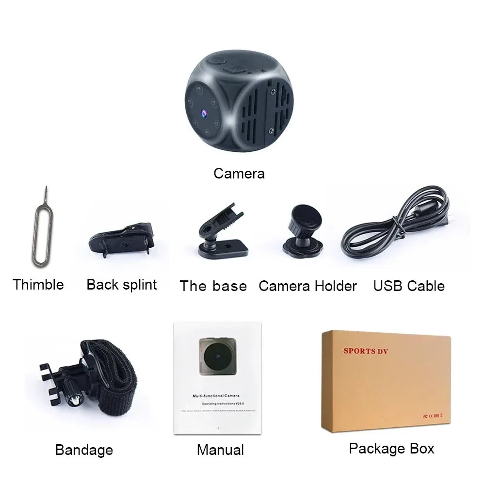 1080P HD Portable Micro Camera Infrared Night Vision Motion Detection Mini Camcorder DV Video Recorder Secret Security Cam Espia