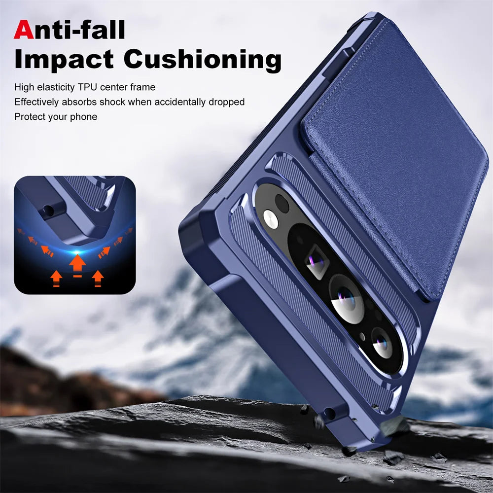 Business Leather Flip Card Slot Bag Stand Holder Case For Google Pixel 9 8 7 Pro XL 8 A 7A Magnetic Cover For Pixel 8A 10Pro XL