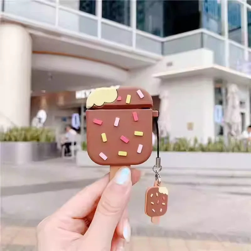 Ice Cream Snacks Earphone Case for AirPods Pro3 2025 Silicone Earphone Charging Cover for AirPods Pro 2 Case for AirPods 4 3 2 1