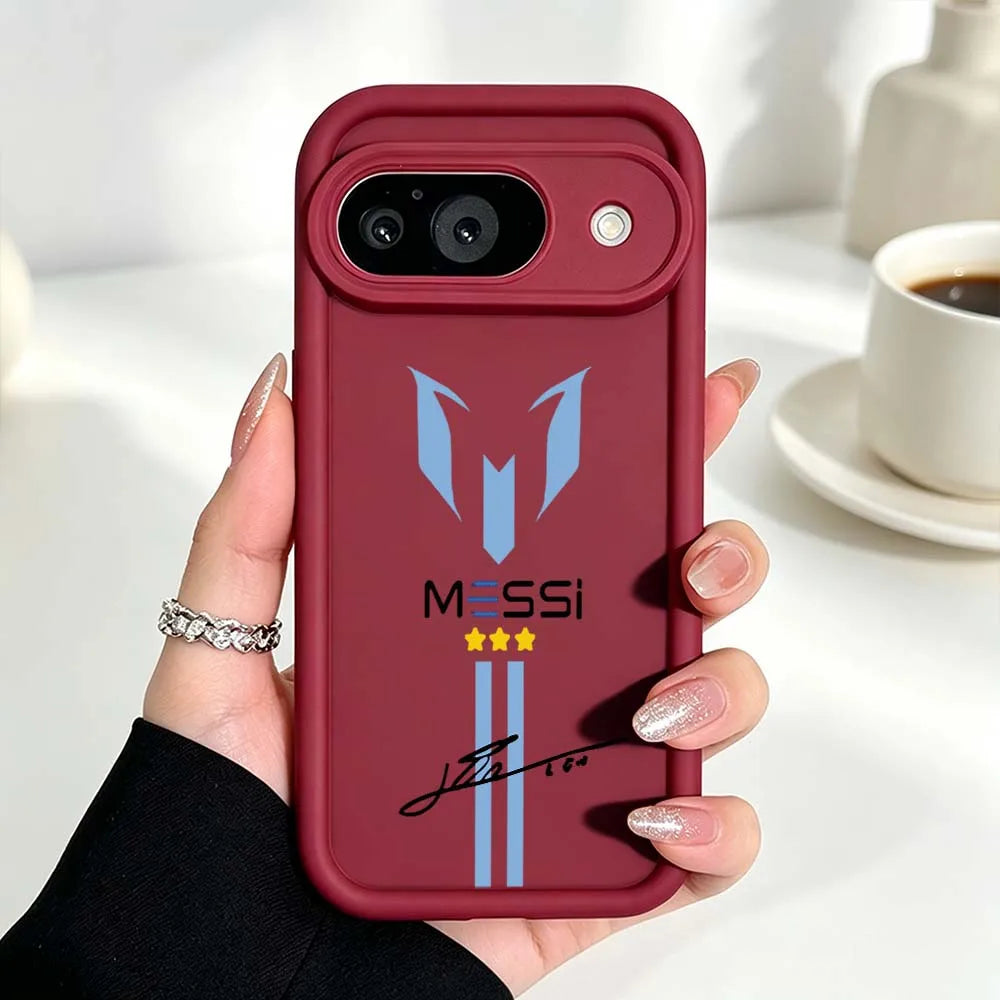 Football M-Messi design Cover For Google Pixel 10 9 8 7 9a 8a 7a Pro XL Eye Ladder Phone Case