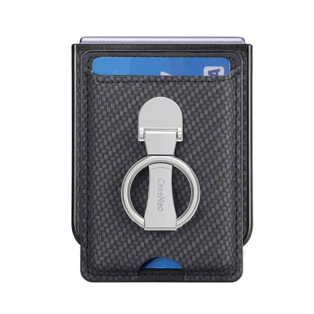 Luxury Ring Stand Leather Phone Case for Samsung Galaxy Z Flip 8 Flip 7 6 5 4 3 Flip7 FE Wallet Card Slot Shockproof Cover