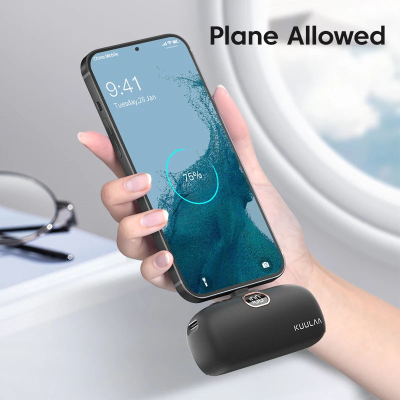 KUULAA Mini Power Bank 5000mAh PowerBank QC PD Fast Charging For iPhone 15 14 13 Batterie Externe Portable Charger For Xiaomi Mi