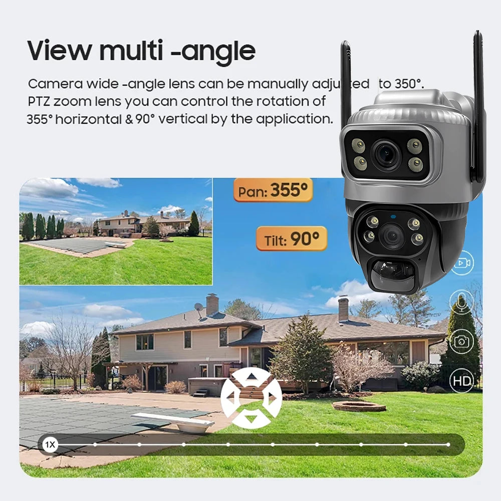 V380 4G Camera With Sim Card Solar Panel Low Power Waterproof CCTV Camera Support PIR Human Detect Night Vision Built in Battery