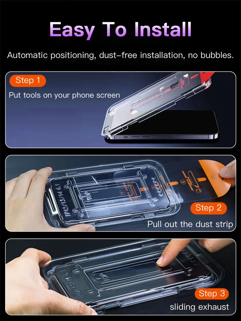 3-10PCS Dust Free Installation HD For Samsung S25 S24 S23 S22 S21  S26 Plus Ultra Screen Protector Tempered Glass