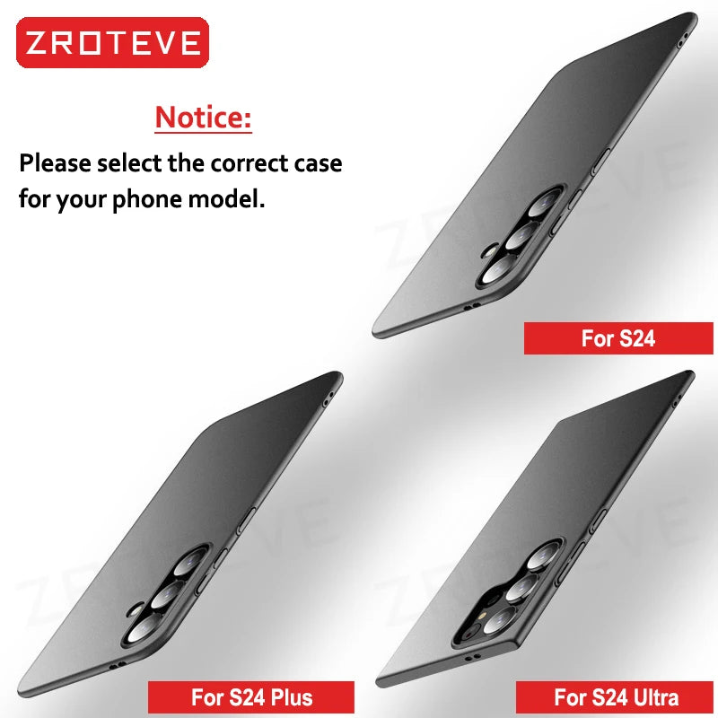 S25 Ultra Case Zroteve Slim Hard PC Matte Cover For Samsung Galaxy S25 Edge S24 S23 FE S22 S21 S20 S10 E Note 20 10 Plus Cases