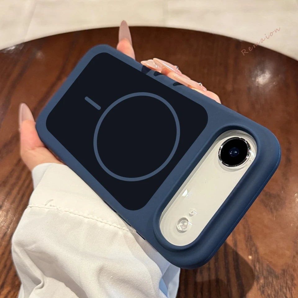 Magnetic Liquid Silicone Phone Case For iPhone 15 14 13 16 17 Pro Max Plus Air Magsafe Official Wireless Charge Protector Cover