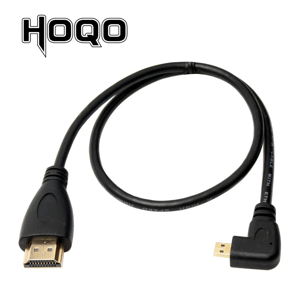 90 Degree Micro HDMI to HDMI Cable UP/Left/Right Angled Micro HDMI Cable for Digital camera Sony a6400 GH4 tablet 50cm/150cm