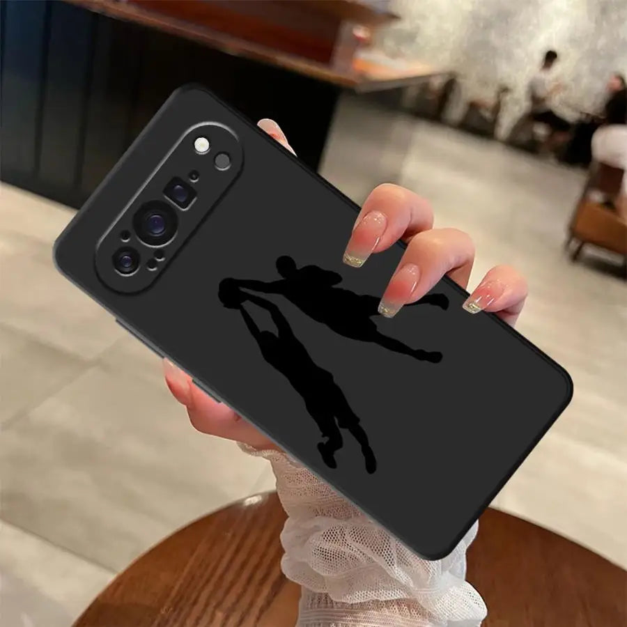 Sport Love Basketball Texture Black Soft Shell Case for Google Pixel 9a 10 9 Pro XL 6a 8a 7a 6 7 8 Pro