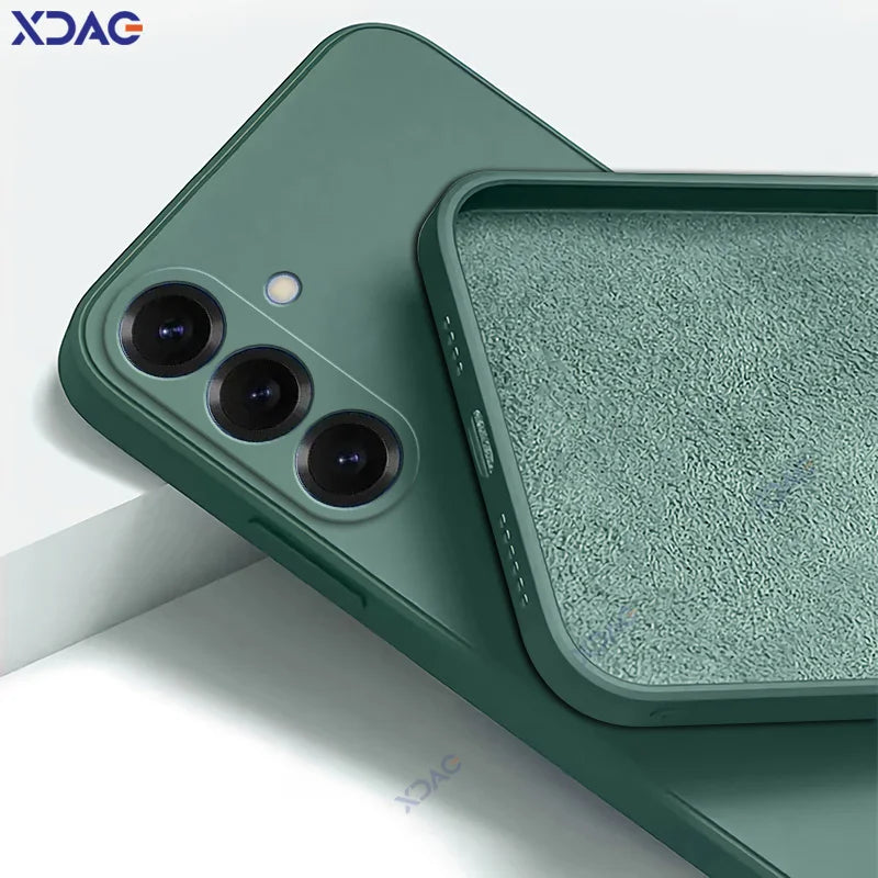 Original Square Liquid Silicone Cute Case for Samsung S26 Plus Ultra Full Protective Cover SamsungS26 S26Plus S26Ultra Phone Bag