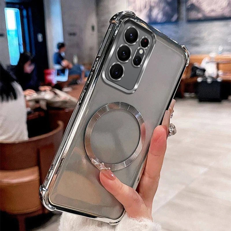 Magnetic For Magsafe Shockproof Case for Samsung Galaxy S26 S25 Edge S24 S23 S22 S21 S20 FE Ultra Plus Wireless Charging Cover