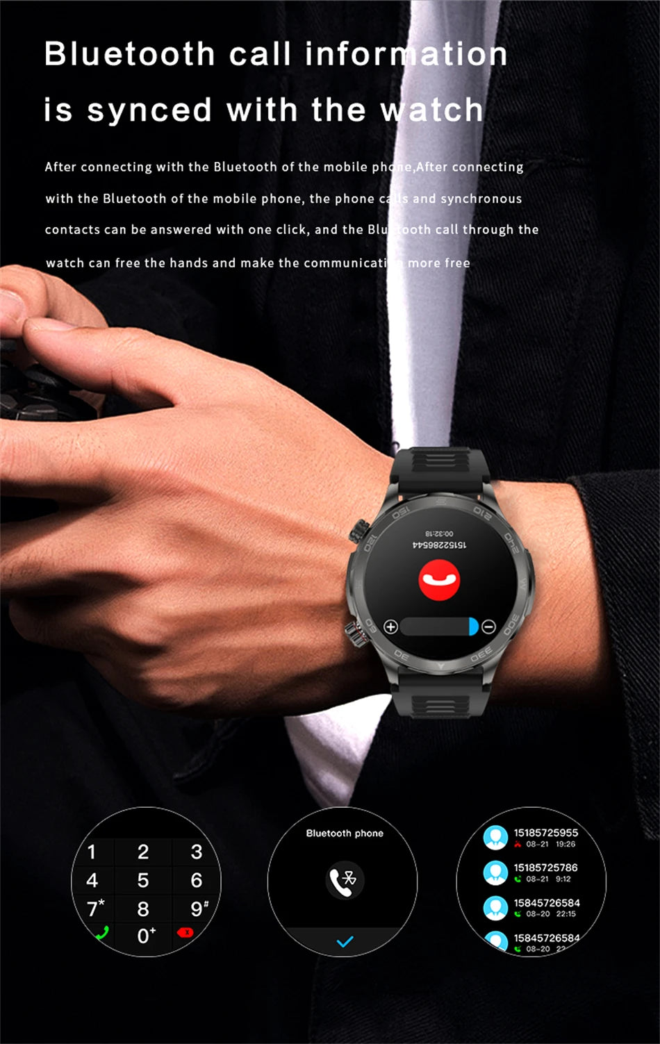 New GPS Track Smart Watch Men AMOLED HD Screen Outdoor Sports Fitness Heart Rate NFC IP68 Waterproof Bluetooth Call Smart Watch
