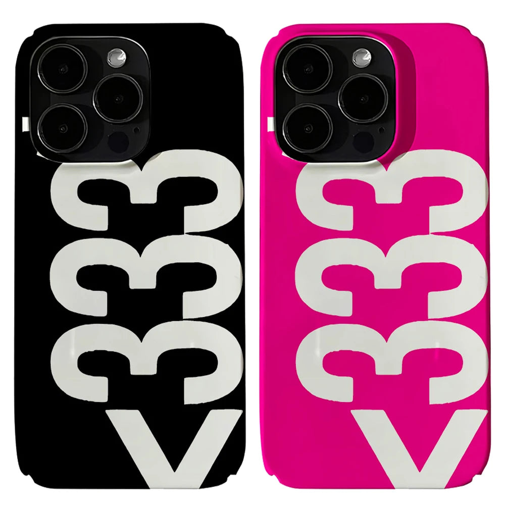 Clmj Creative 333 Design Phone Case for iPhone 17 16 15 14 13 12 11 Air Pro Max X XS XR XSMax 7 8 Plus Glossy Film Hard PC