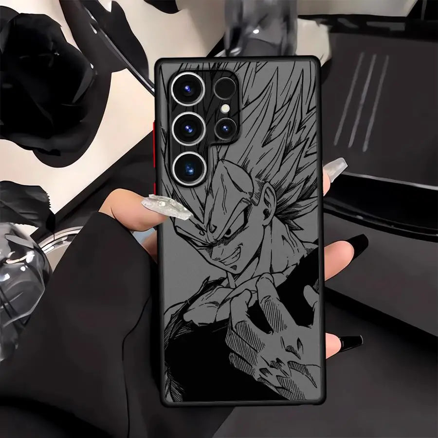 Case for Samsung Galaxy S22 S21 S24 Plus S26 Note 20 Ultra 10+ S25 Ultra S20 S23 FE Phone Cover Dragon Ball Goku Vegeta