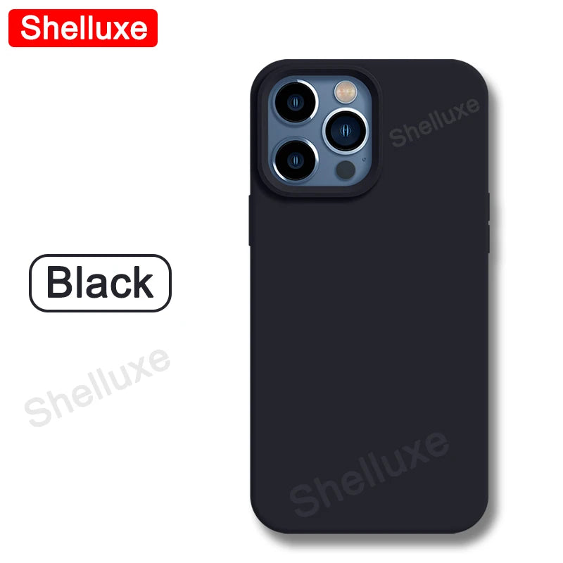 Luxury Liquid Silicone Case Shelluxe For iPhone 17 16 15 14 Pro Max For APPLE iPhone17 Air iPhone16 iPhone15 Plus Phone Cases