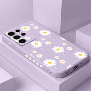 Daisy Petals Phone Case For Samsung Galaxy S25 S24 S23 S22 S21 S20 S10 S10E Ultra Plus FE Note 20 Ultra Plus Cover