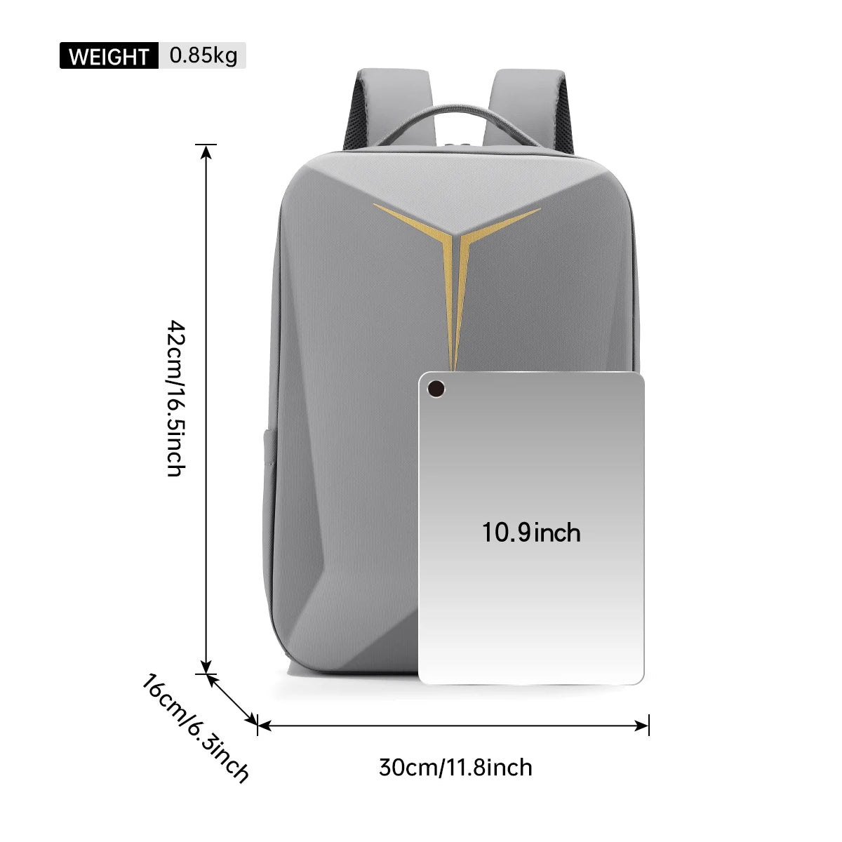 Hard-Shell Gaming Backpack, Cross-Border Fashion School Bag, Laptop Bag, Business Travel 18inch Laptop Bag, Commuting and Business Trip Travel Bag