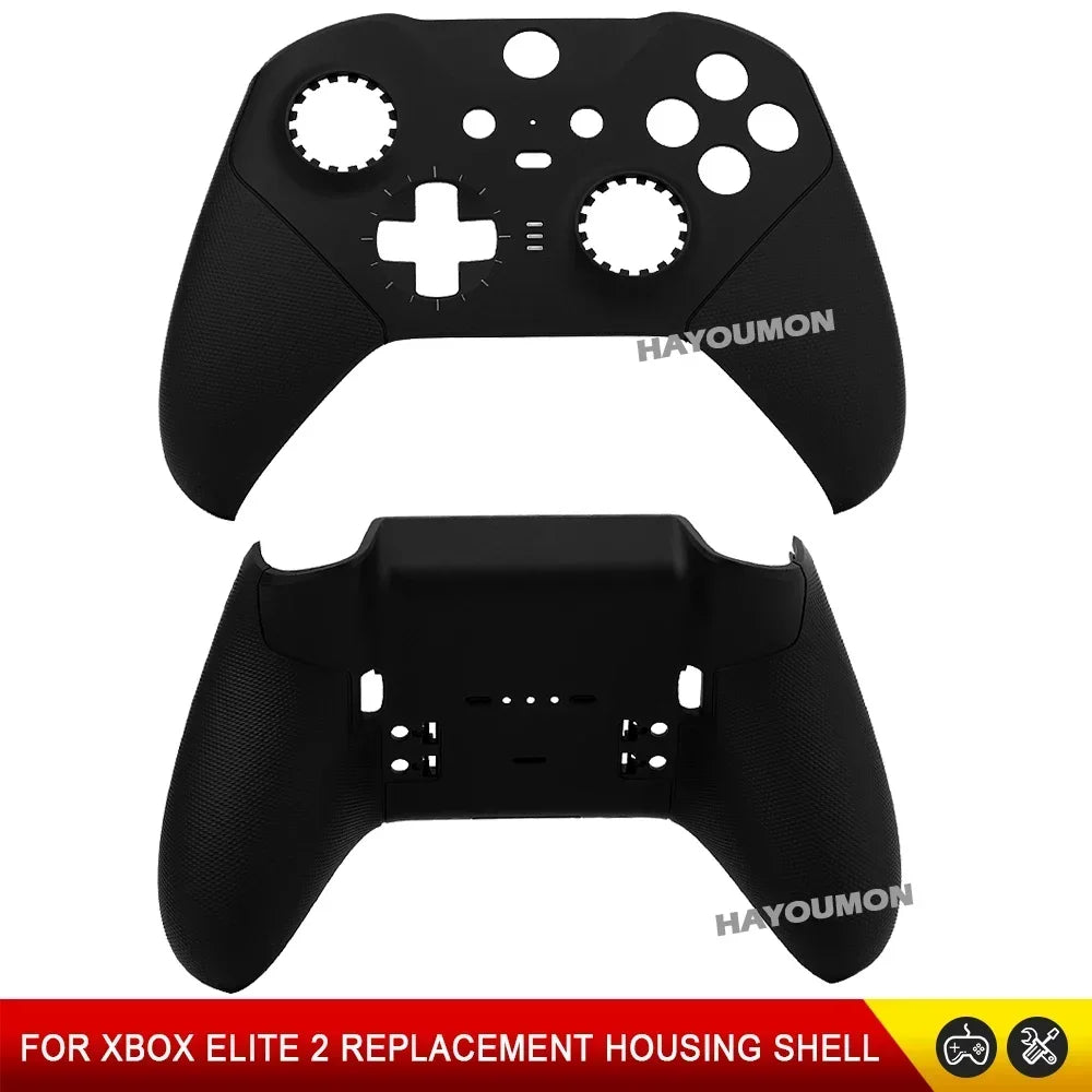 Front Back Full Housing Shell Faceplate Cover Replacement for Xbox Elite Series 2 Controller Shell Case Cover Black White