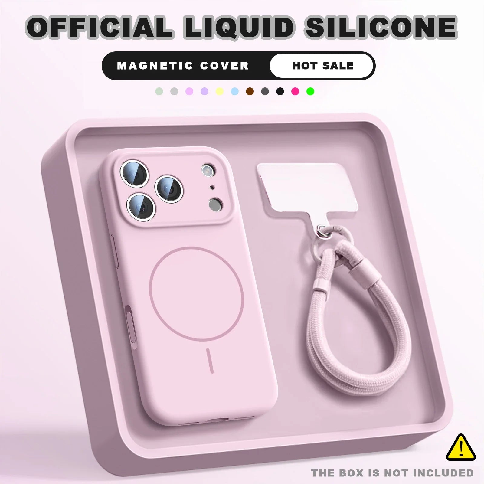 Magnetic Wrist Strap Liquid Silicone Phone Case For iPhone 11 12 13 16 17 Pro Max Air 15 14 16 Plus 16E Magsafe Lanyard Cover