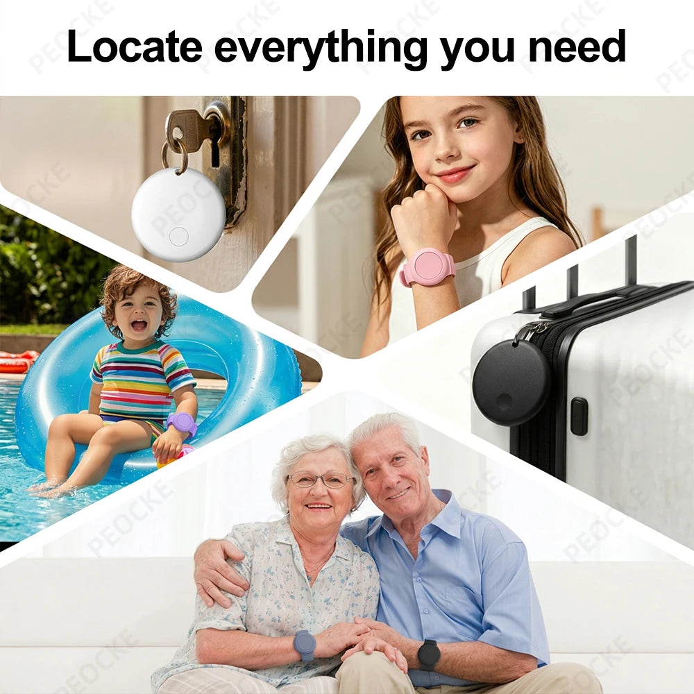 Smart Location Tag With Adjustable Silicone Wristband Works with Android Google Find Hub Anti-Lost GPS Tracker Bluetooth Locator