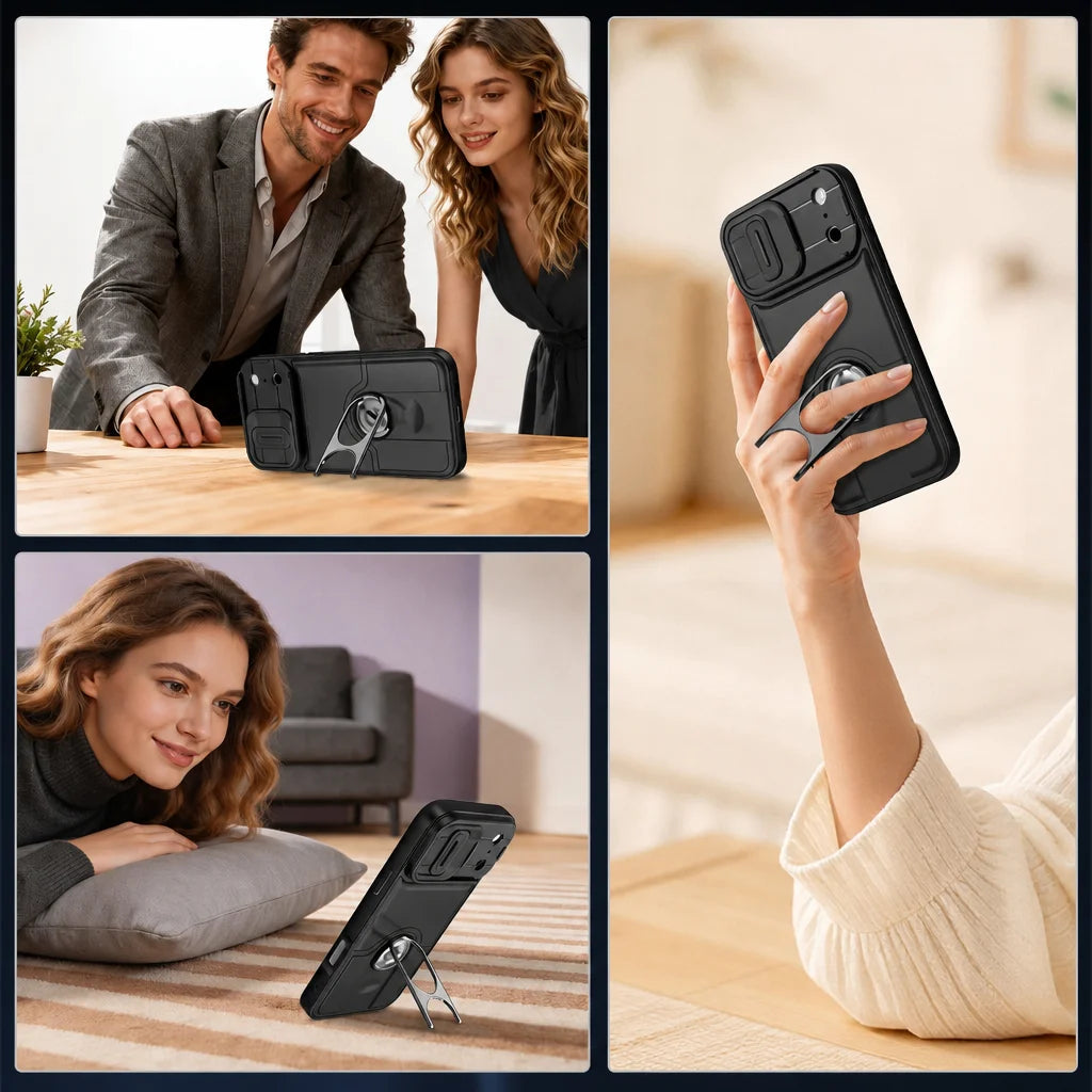 Best Protection Lens Cover Hard Case for Iphone 17 18 Pro Max 16 Pro Iphone18 Iphone17 Iphone16 Stand Holder Cases
