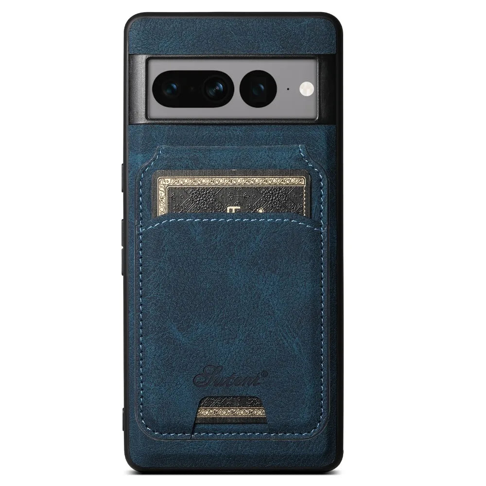 Anti-Drop 2 in 1 PU Leather Wallet Case for MagSafe Cover for Google Pixel 11 10 9 8 Pro XL 7A 8A Magnetic Back Shell Card Bag