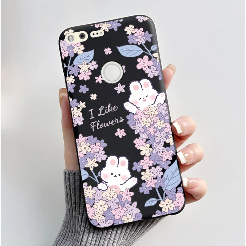 For Google Pixel 1 Soft Silicone Black Case For Google Pixel 1XL Elegant Style New Design Pattern Snow Mountain Casing