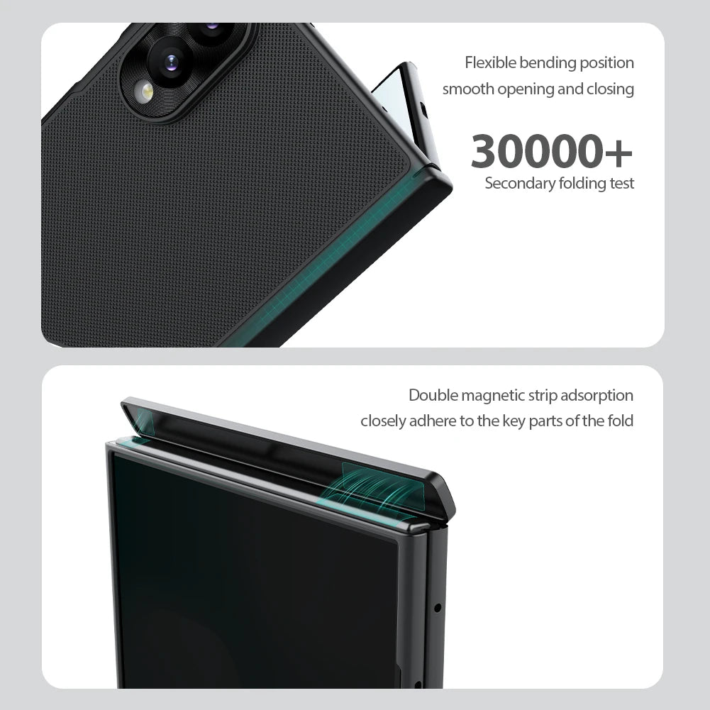 Magsafe Case For Samsung Galaxy Z Fold 8 Fold8 5G Nillkin Frosted Fold Prop Fonrt + Back Magnetic Cover