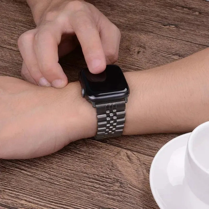Stainless Steel Strap for Apple Watch Strap Series 10/9/8/7/6/5/4/3/SE Metal Bracelet 49mm 45mm 44mm 42mm 46mm 41mm 40mm 38mm