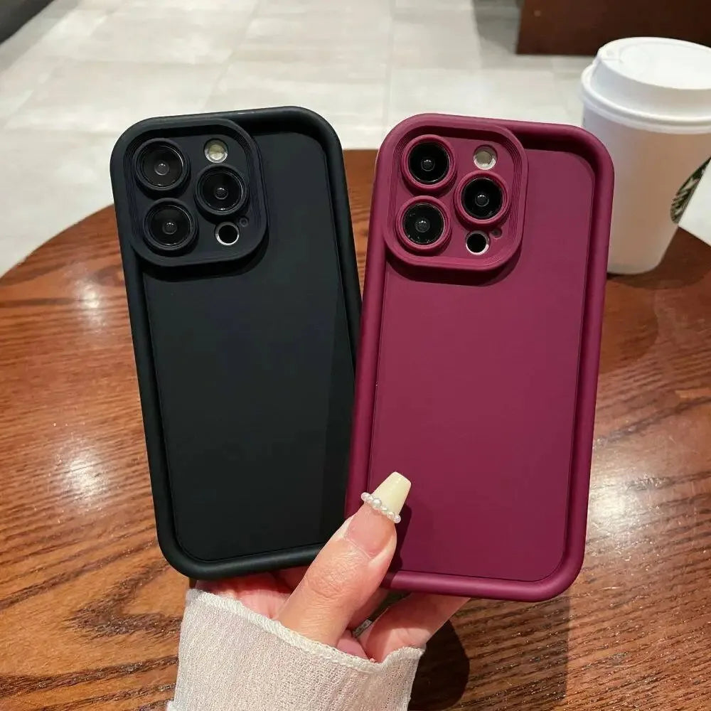 Candy Color Phone Case For Samsung Galaxy S25 S24 Ultra S23 S22 Plus S21 S20 FE Lite Note 20 5G Shockproof Soft Silicone Cover