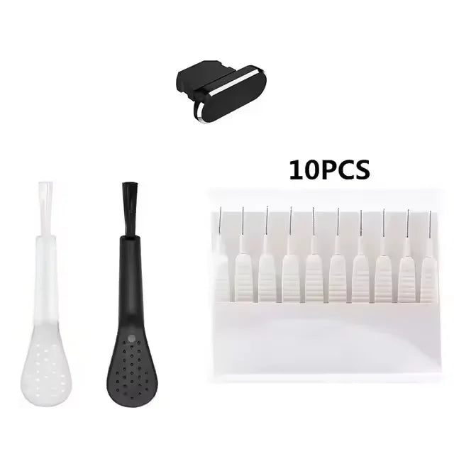 Cell Phone Charging Port Dust Plug with Cleaning Brush for IPhone 15 14 13 16Pro Max Plus Samsung Xiaomi IOS Type C Cleaner Set