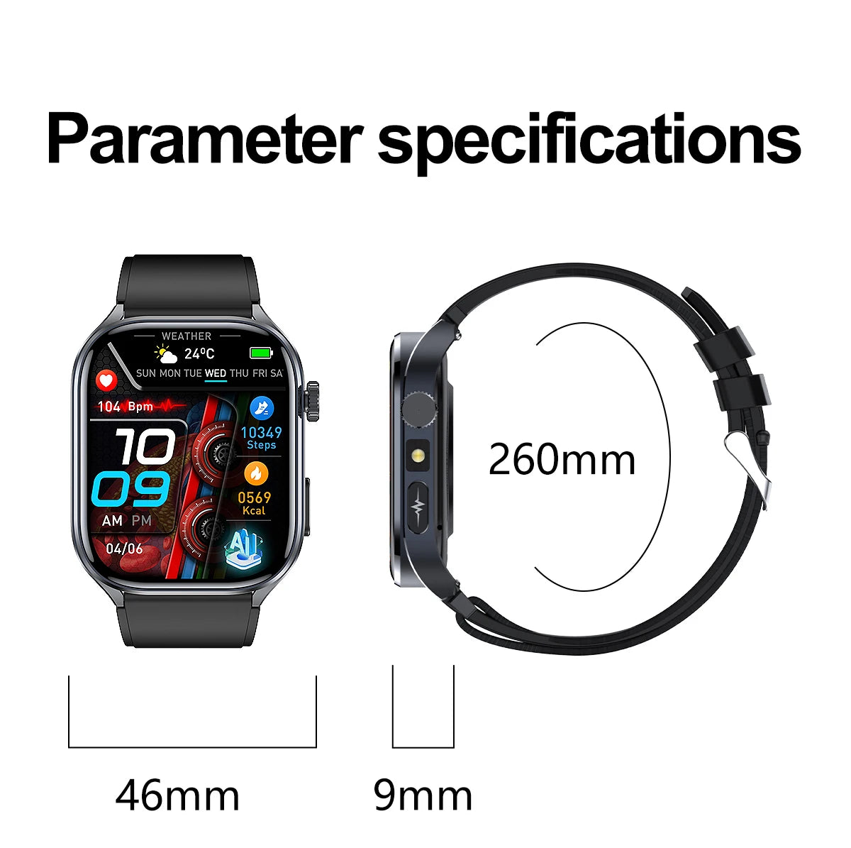 2026 New Accurate ECG Smart Watch Heart Health Analysis Blood analysis Blood Lipid Blood Pressure BT call Smart Watches For Men