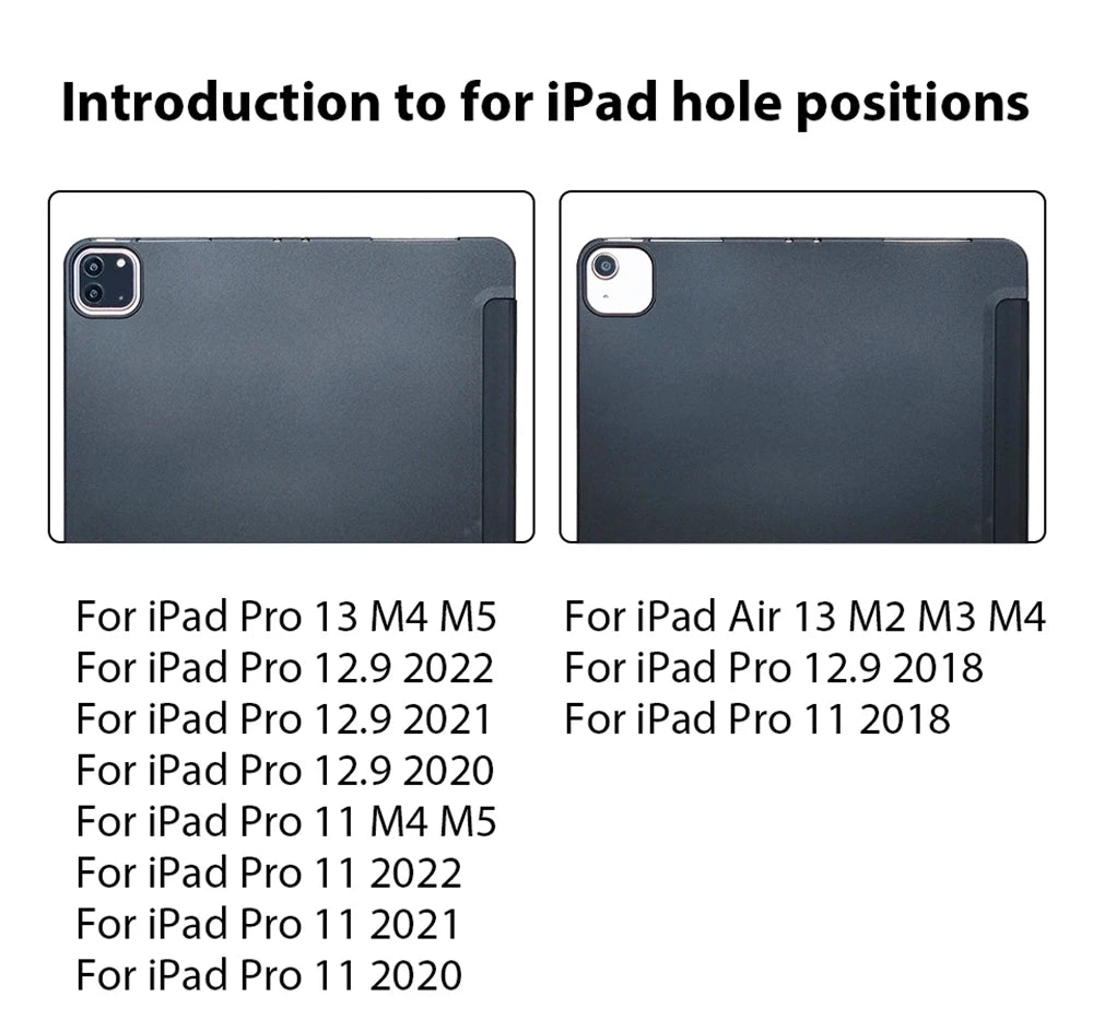 Case For iPad 11th A16 Air 11 M4 2026 M3 M2 5 4 10 9 9th 10th Generation Pro 13 M5 12.9 Mini 7 6 A17 10.9 2025 Cover Accessories