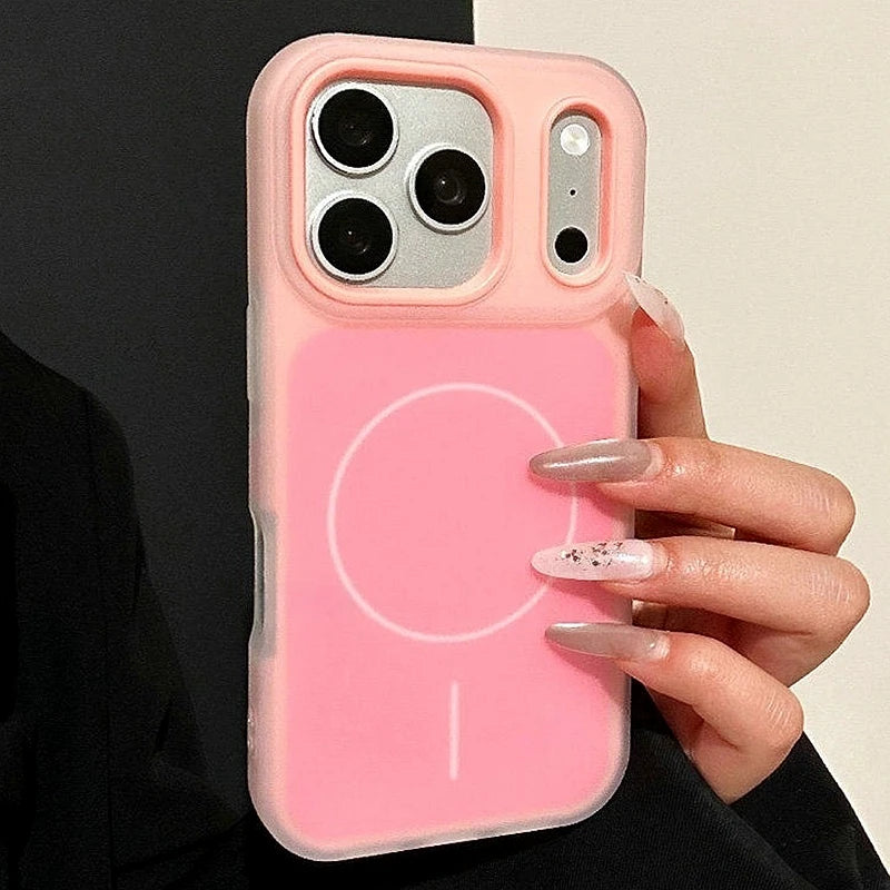 Luxury Magnetic Candy Jelly Color Phone Case For iPhone 11 12 13 14 15 16 17 Pro Max Plus Magsafe Bumper Matte Back Cases Cover