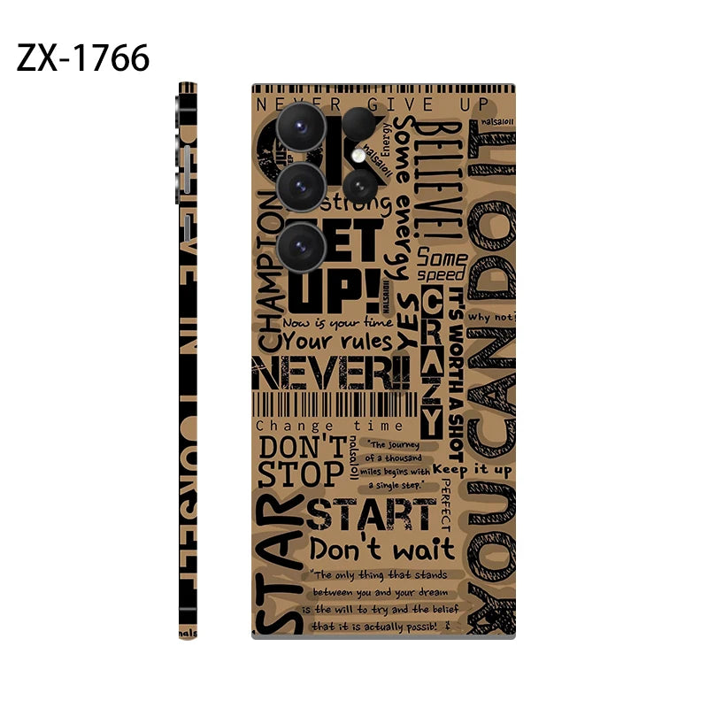 Skin Sticker for Samsung Galaxy S24 S23 S22 S25 Ultra S25 EDGE Decals Back Film Cover Screen Protector Wrap Ultra Thin
