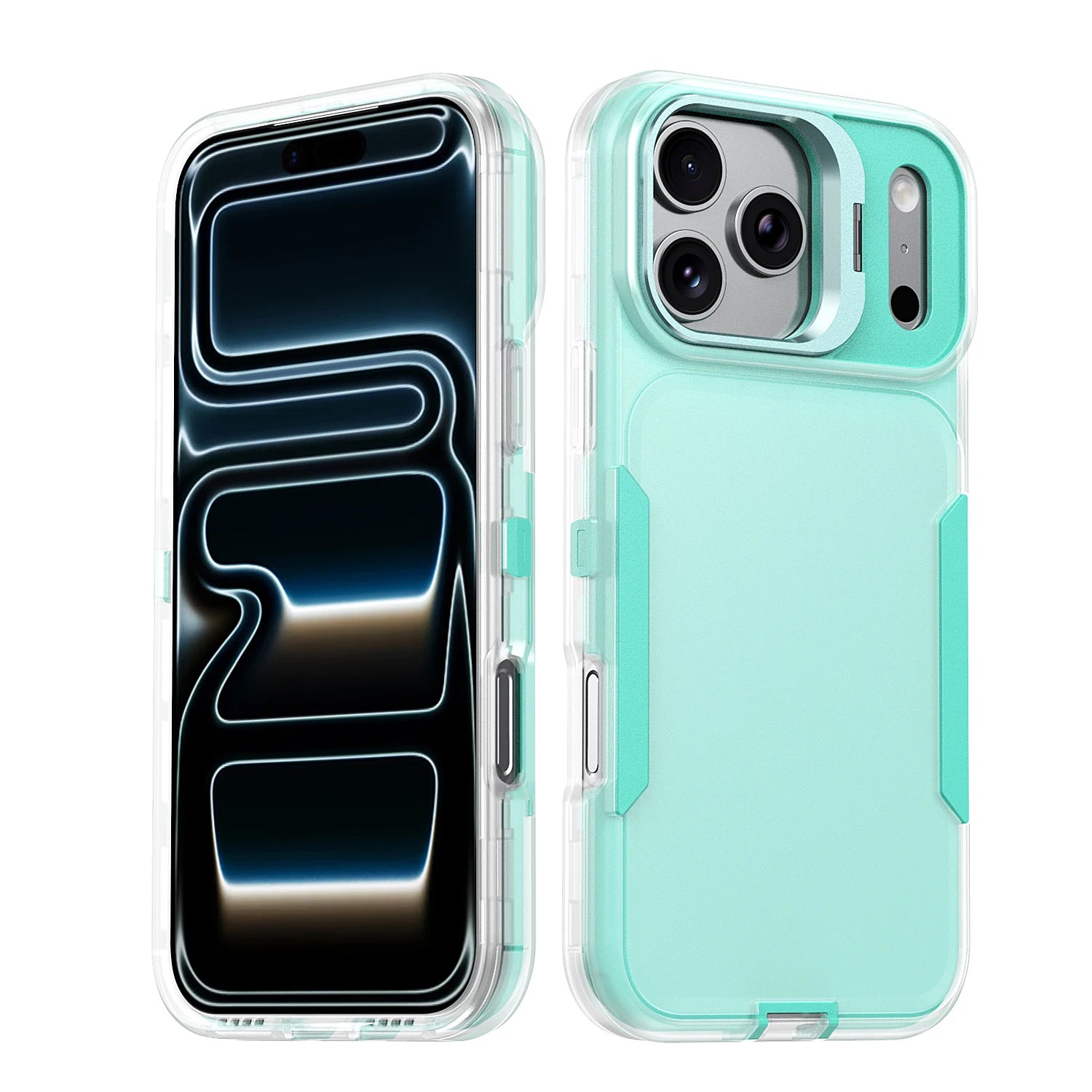 Shockproof Armor Defender Case For iPhone 17 16 15 14 13 12  Pro Max Plus 17E 16E Camera Holder Dual Layer Heavy Protector Cover