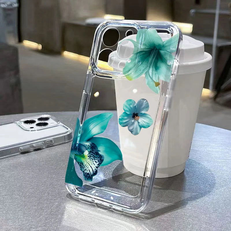 Phone Case for iPhone 11 12 13 14 15 16 17 Pro Max XS X XR 7 8 Plus 16E 17 Air Fashionable And Exquisite White Lily Flower Cover