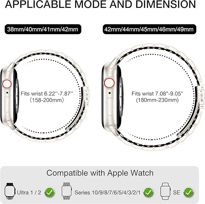 Stainless Steel Band for Apple Watch Ultra 4 3 2 49mm Series 12 11 10 46mm 45mm 44mm 42mm Metal Strap for IWatch 9 8 7 6 SE3 5 4