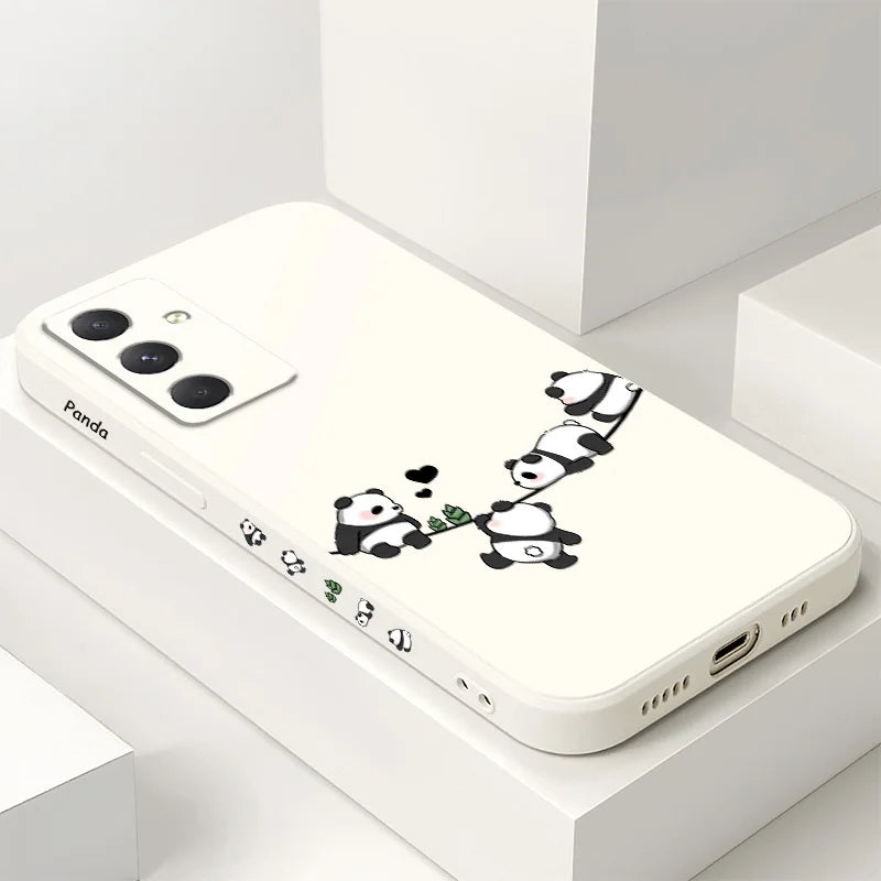 Baby Panda  Phone Case For Samsung Galaxy A37 A57 Liquid Silicone Cover
