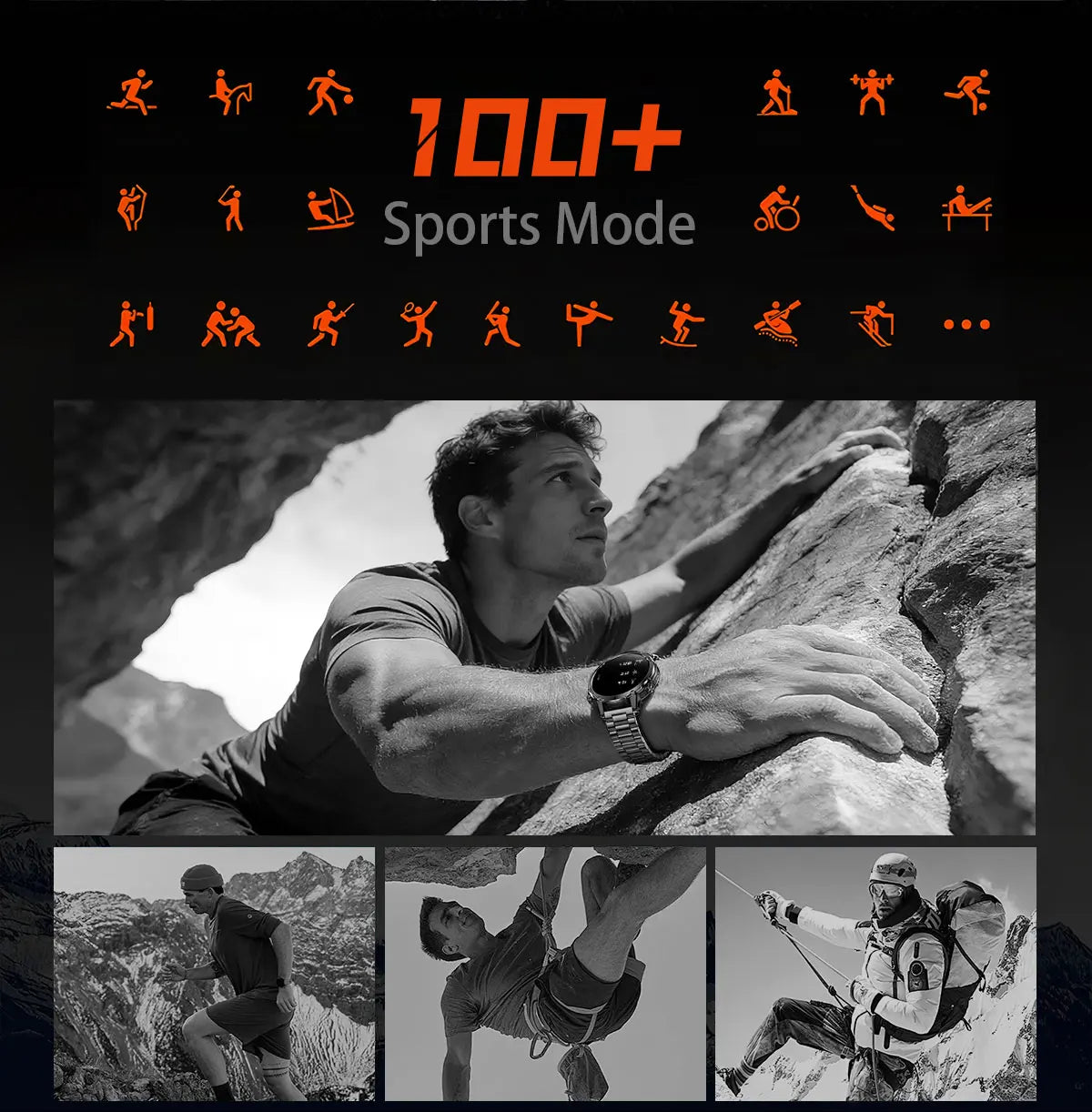 2026 New TANK Ultra 1400mAh Battery Military Smart Watch 10ATM Waterproof Heart Rate Tactical LED Flashlight Men Sports Bracelet