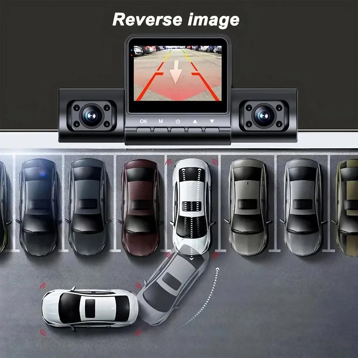 4 Lens Dash Cam 1080P Full HD 360 All Around View Car DVR 3 16 Inch IPS Screen Dashboard Camera Super Night Vision G Sensor Loop Recording Support Laptop Connection Professional Vehicle Driving Recorder Complete Interior Exte