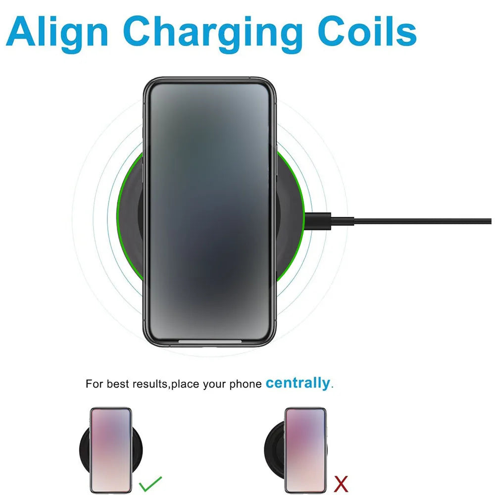 30W Wireless Charger For iPhone 17-12 Pro XS Max X XR Induction Fast Wireless Charging Pad For Samsung S Xiaomi Type C