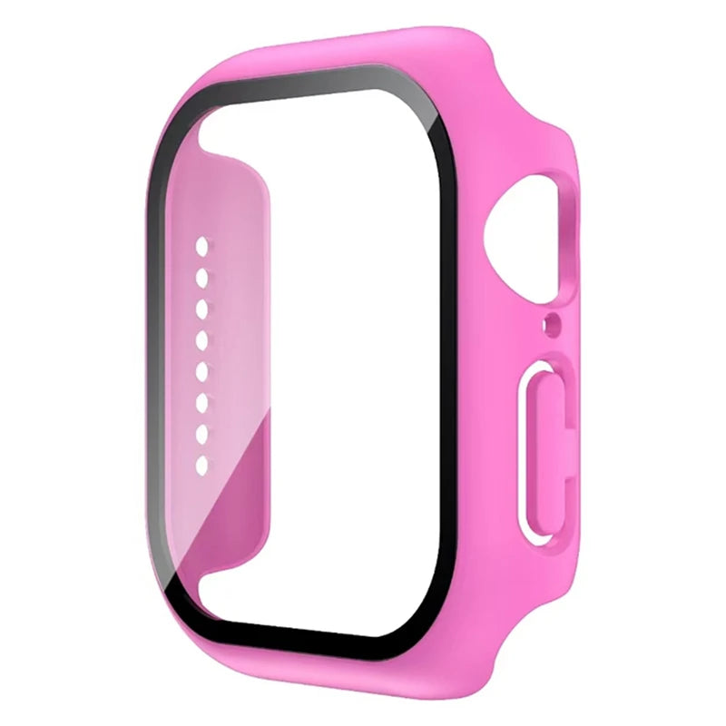 Glass+Cover For Apple Watch case 44mm 40mm 38 42 49mm 41mm 45mm 46mm Accessorie Screen Protector iWatch 11 10 9 8 7 6 SE 5 Ultra