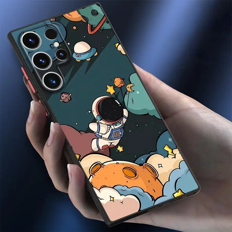 Hello Astronaut Phone Case for Samsung Galaxy S20 FE S25 S23 Ultra S22Plus S22 S24 Ultra S21 Soft Cover