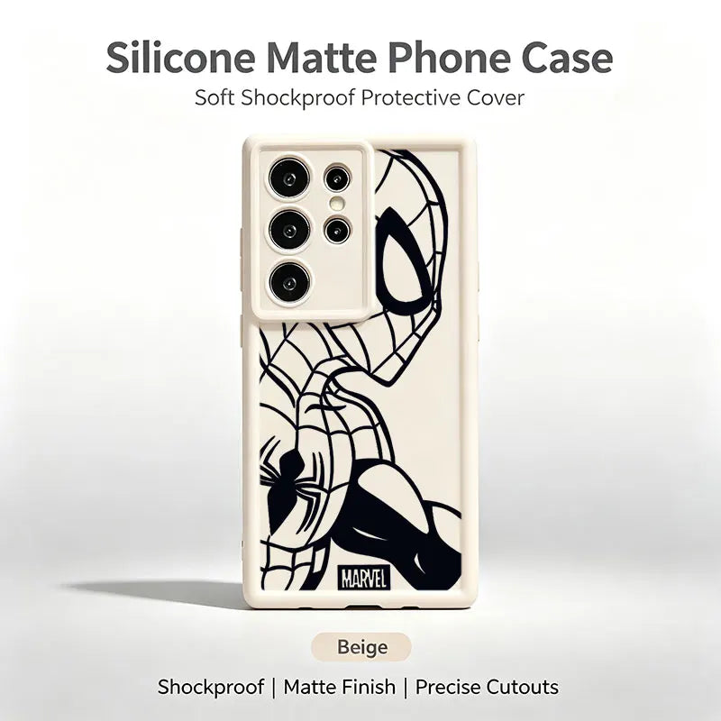 Spidermans Ironman Silicone Phone Case For  Samsung Galaxy S26 S25 S24 S23 S22 Ultra Plus S21 S20 FE Shockproof Cover