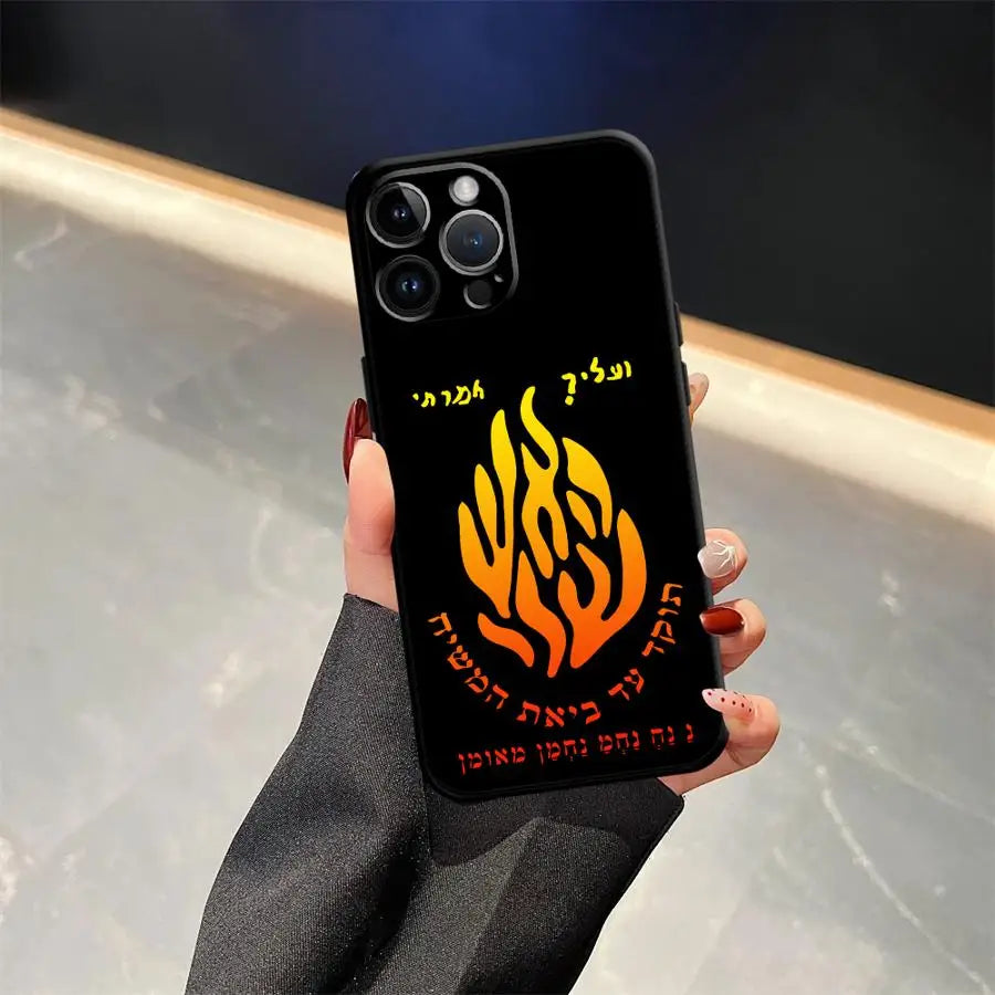 Case for iPhone 7 8 15 16 14 Plus 17Air XS Max 13 12 11 17 Pro Max XR Black Soft Phone Cover Flame Pattern Fashion