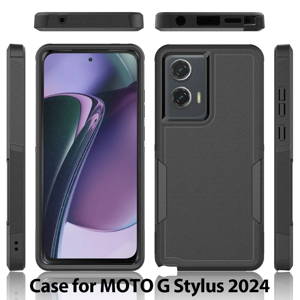 Rugged Armor Shockproof Phone Case For Motorola Moto G Stylus 5G 2024 Power 2025 Play 2026 TPU Frame Hard Plastic Back Cover