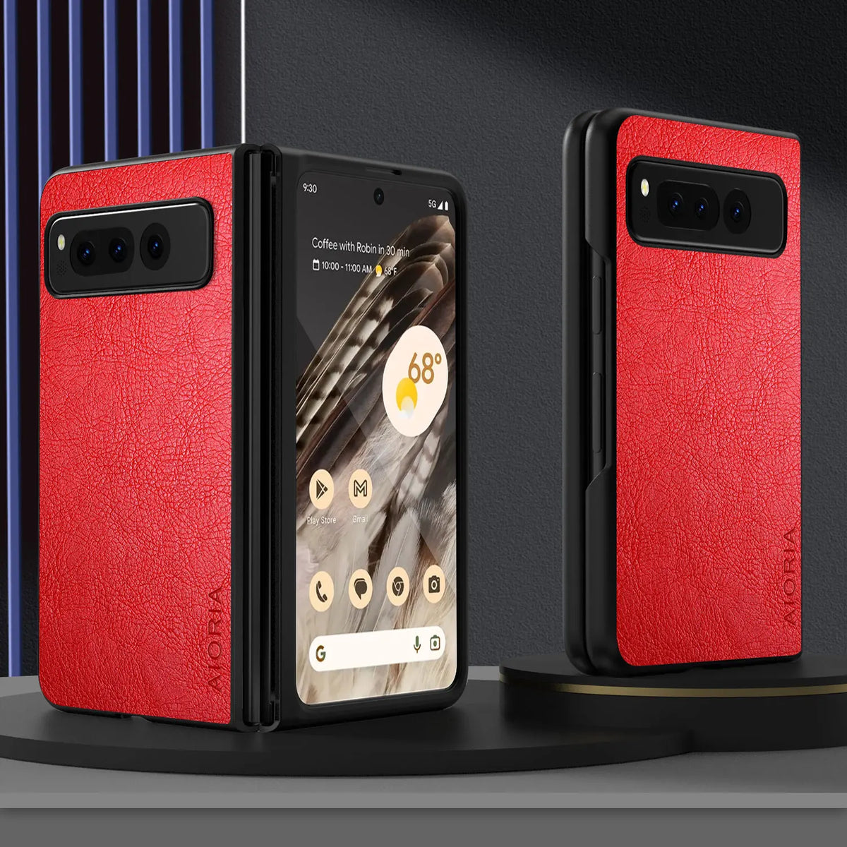 Luxury Leather Case For Google Pixel Fold Premium Business Style Retro Litchi Pattern Back Cover for Pixel Fold phone funda